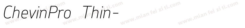 ChevinPro  Thin字体转换
